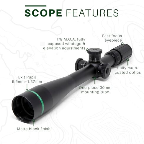 Mueller Optics, 8-32x44 Side Focus Rifle Scopes - Eye Relief 4" - Length 16.25" - Tube Size 30mm - Waterproof and Fog-Proof in Saudi Arabia
