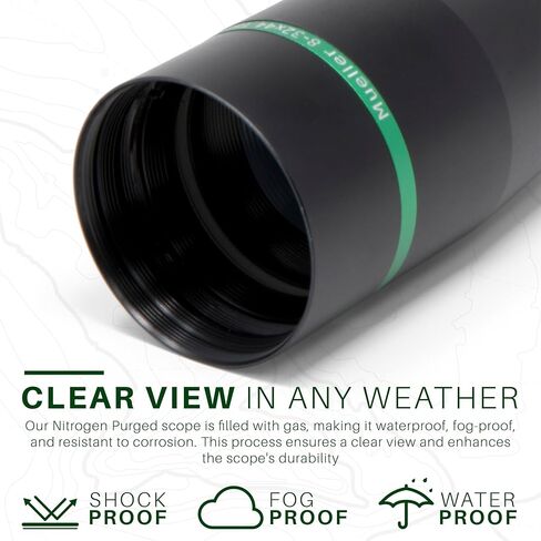 Mueller Optics, 8-32x44 Side Focus Rifle Scopes - Eye Relief 4" - Length 16.25" - Tube Size 30mm - Waterproof and Fog-Proof in Saudi Arabia
