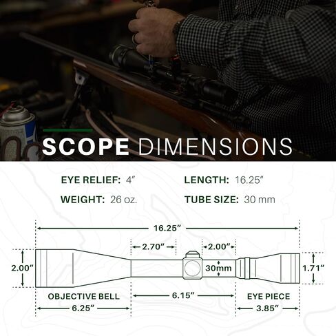 Mueller Optics, 8-32x44 Side Focus Rifle Scopes - Eye Relief 4" - Length 16.25" - Tube Size 30mm - Waterproof and Fog-Proof in Saudi Arabia