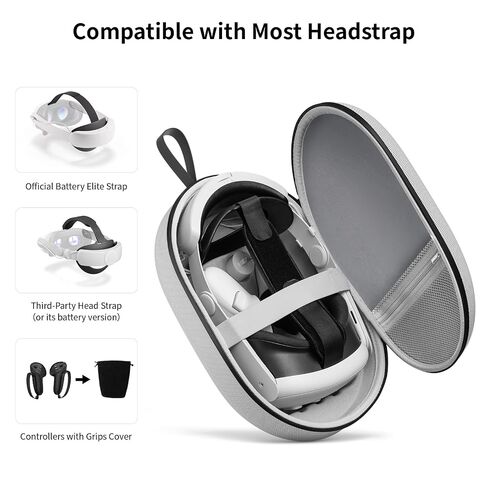 ANNAPRO VR Power & Travel Bundle for Meta Quest 3/3S: A3 Max 10800mAh Battery Head Strap + Protective Carrying Case, Extended Playtime & Full VR Protection Kit in Saudi Arabia