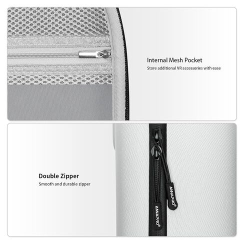 ANNAPRO VR Power & Travel Bundle for Meta Quest 3/3S: A3 Max 10800mAh Battery Head Strap + Protective Carrying Case, Extended Playtime & Full VR Protection Kit in Saudi Arabia
