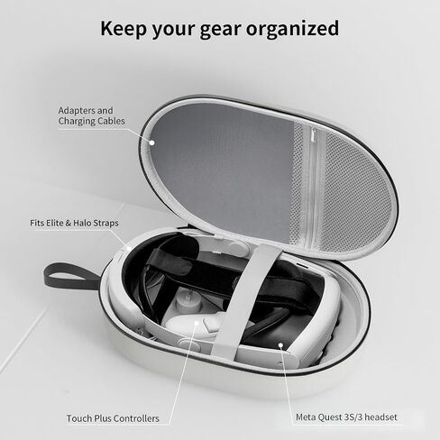 ANNAPRO VR Power & Travel Bundle for Meta Quest 3/3S: A3 Max 10800mAh Battery Head Strap + Protective Carrying Case, Extended Playtime & Full VR Protection Kit in Saudi Arabia