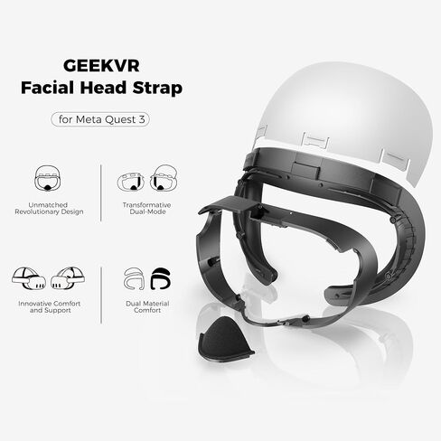 Facial Interface Face Pads Compatible with Meta/Oculus Quest 3 Elite Strap Accessories, Comfort PU and Ice Silk Cushion, Not Fit Quest 3S in Kuwait