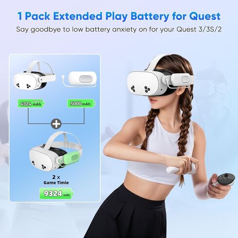 YUANHOT Battery Pack & Charging Dock for Meta Quest 3/3S Headset in Kuwait