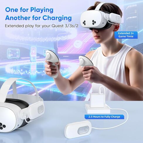 YUANHOT Battery Pack & Charging Dock for Meta Quest 3/3S Headset in Kuwait