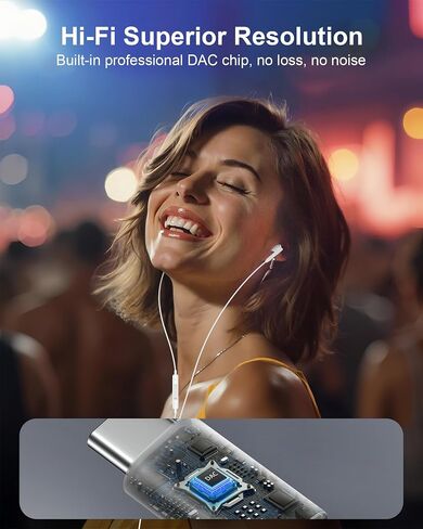 iPhone 17e 17 16 USB C Wired Headphones with Mic, Noise Cancelling Earbuds in Kuwait
