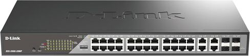 D-Link 28-Port PoE++ Switch Gigabit Ethernet Smart-Managed 24 x PoE (518 Watt) & 4 x Combo SFP Ports (DSS-200G-28MPP) in Saudi Arabia