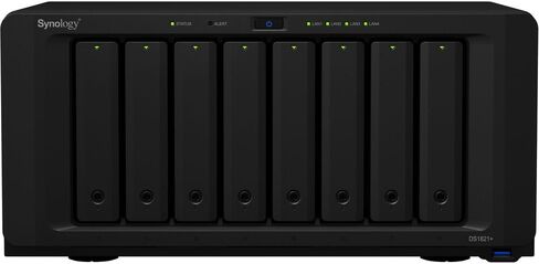 Synology DiskStation DS1821+ NAS Server with Ryzen 2.2GHz CPU, 32GB Memory, 32TB SSD Storage, 2TB M.2 NVMe SSD, DSM Operating System in Saudi Arabia
