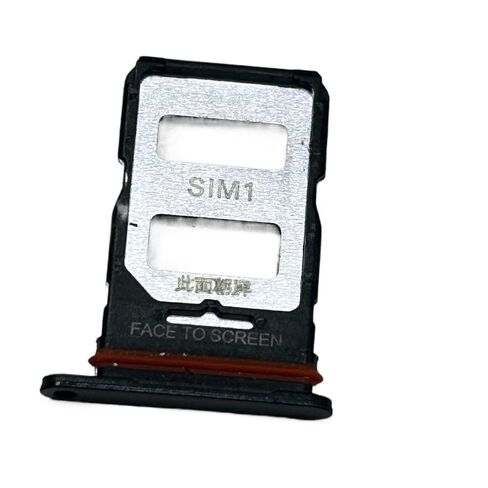 Dual SIM Card Tray Slot Holder Compatible with Xiaomi 14T Black in Saudi Arabia