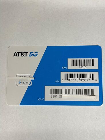 At&t 4g 5g Nano sim Card 6531c for All iPhone & Galaxy or Newer at&t Devices - Packed with Simbros Simkey for Easy sim Installation! Fastest 5g sim Available for At&t! (10 Pack) in Saudi Arabia