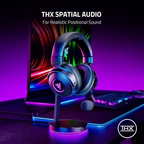 Razer Kraken V3 Pro Wireless Gaming Headset with Haptic Technology, THX Spatial Audio, 50mm Titanium Drivers, Hybrid Memory Foam Cushions in Saudi Arabia