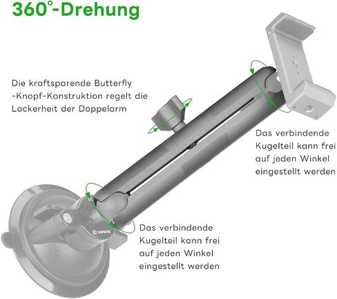 FANAUE Double Socket Arm and Double Ball Adapter 1" Ball Header Connecting Rod Length is 1.3", Suitable DA-60 DA-90 DA-150 or Other Devices Compatible with 1" Ball for RAM Mount in Saudi Arabia