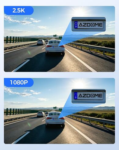 AZDOME M350 4 Channel 360 Dash Cam Front 2.5K,1080P Rear Left Right Camera for Cars, IR Night Vision Built-in GPS with Find My Voice Control, 5G WiFi,Supercapacitor,24/7 Recording,128GB (64, GB) in Kuwait