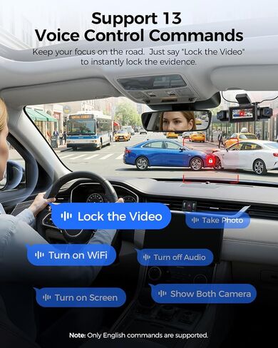 AZDOME M350 4 Channel 360 Dash Cam Front 2.5K,1080P Rear Left Right Camera for Cars, IR Night Vision Built-in GPS with Find My Voice Control, 5G WiFi,Supercapacitor,24/7 Recording,128GB (64, GB) in Kuwait