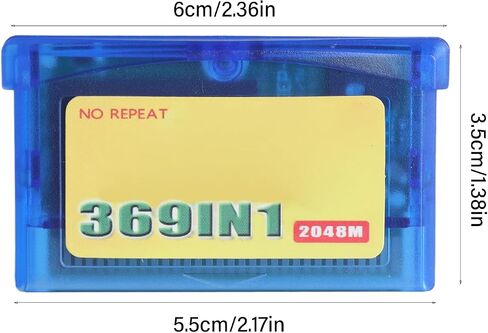 369 in 1 English Edition Game Card Video Game Cartridge Card for Console Classical Retro Gaming Collection Memory for Handheld Advance Console 3.5x6cm 1 Pack in Kuwait
