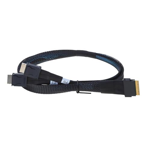 SlimSAS 8X to 2X OCulink 4X, SFF-8654 8i to SFF-8611 4X 4ix2 Converter Cable 50cm 19.7in in Kuwait
