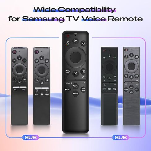 New BN59-01480A Solar Voice Remote for Samsung Smart TV, Rechargeable Replacement for 2019-2026 Samsung Remote Control, Fast Charging, Solarcell, Free USB C Cable, Voice Search, Bluetooth in Kuwait