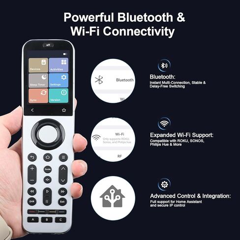 SofaBaton X2 Universal Remote with Touch Screen, Hub and App, All in One Universal Remote Control with with Charging Dock and Customize Activities, Compatible with IR/Bluetooth/WiFi/RF Devices in Kuwait