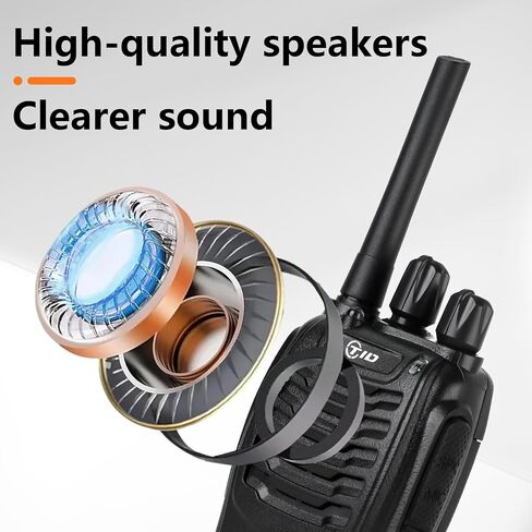 TIDRADIO Walkie Talkies Long Range 6 Pack, Rechargeable Two Way Radios for Adults with Earpiece, 22 Channels Portable Radios with Flashlight for Jobsite, Outdoor Camping, Hiking in Saudi Arabia