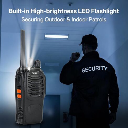 TIDRADIO Walkie Talkies Long Range 6 Pack, Rechargeable Two Way Radios for Adults with Earpiece, 22 Channels Portable Radios with Flashlight for Jobsite, Outdoor Camping, Hiking in Saudi Arabia
