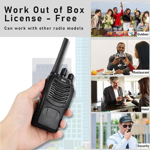 TIDRADIO Walkie Talkies Long Range 6 Pack, Rechargeable Two Way Radios for Adults with Earpiece, 22 Channels Portable Radios with Flashlight for Jobsite, Outdoor Camping, Hiking in Saudi Arabia