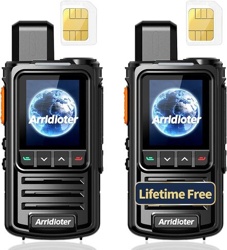 Global Rapid Long Range Walkie Talkies Unlimited Range Fast Radio Nationwide Walkie Talkie 5000+ Miles 4G LTE POC Long Distance Two Way Radios for Adults Family Team,2Pack with SIM Card in Kuwait
