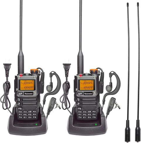 QUANSHENG UV-K6 Ham Radio Handheld Walkie Talkies Long Range with High Gain Antenna,NOAA Weather Receiver Survival Gear and Supplies for Hiking Camping in Kuwait