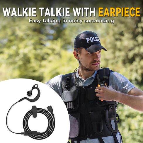 KETELESE T4 IP67 Waterproof Radios Headset Walkie Talkies 6 Pack, with Shoulder Mic and Earpiece, USB Charge Dock, NOAA Weather Alert, for Warehouse, Constrcution, Cercurity in Kuwait