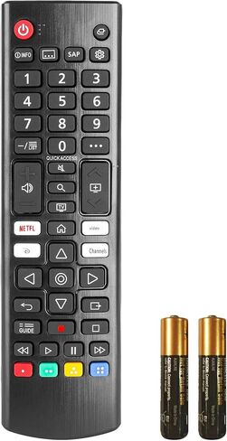 AKB76037601 Universal Remote Control Compatible with LG LED OLED LCD Smart TV, 4K 8K UHD HDTV, webOS NanoCell QNED with Netflix and Prime Video Keys [ with Batteries ] in Kuwait