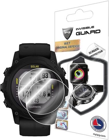 IPG لـ Garmin Descent Mk3i (أبعاد الهيكل: 51 مم) واقي شاشة هيدروجيل (وحدتان) طبقة شفافة غير مرئية عالية الدقة مضادة للخدش - ناعمة/شفاء ذاتي/فقاعة لـ Mk3i/51 مم in Saudi Arabia