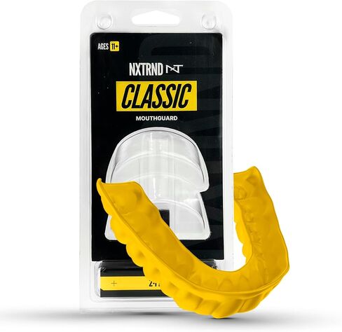 2 Pack Nxtrnd Classic Mouthguard, Custom Fit Sports Mouthpiece for Football, Boxing, MMA, Basketball, Hockey, Lacrosse, Youth & Adult (Transparent) in Kuwait