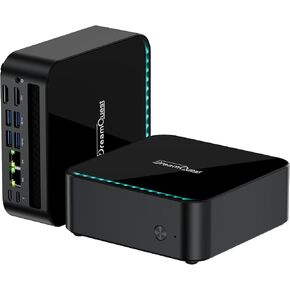 DreamQuest Mini Plus Mini PC Windows 11 Pro محمل مسبقًا، Intel N95 (حتى 3.4 جيجا هرتز) 12 جيجا DDR5 512 جيجا SSD أجهزة كمبيوتر مكتبية صغيرة، 2 * USB C، 2 * HDMI، 4 * USB 3.2، LAN، WiFi 6، Bluetooth5.3، دعم 4K 60 هرتز in Saudi Arabia
