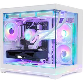 كمبيوتر مكتبي للألعاب Superview Prebuilt AI، RTX 5070 12GB، AMD Ryzen 5 9600X 6-Core 3.9 جيجا هرتز، 32 جيجا بايت DDR5 RAM، 1 تيرابايت PCIe SSD، 850 وات PSU، RGB Fusion 2.0، ويندوز 11، وردي، ماوس ولوحة مفاتيح in Saudi Arabia
