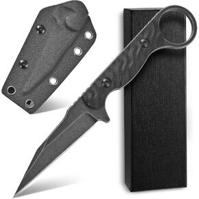 C1341 Fixed Blade Knife, K110 Black Stonewashed Steel Blade G10 Handle EDC Tool Knife for Outdoor Survival Hiking Camping(Black) in Saudi Arabia