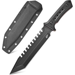 Eafengrow EF170 Cool Fixed Blade Knife DC53 Steel Black Stone Washed Blade G10 Handle Full Tang Heavy Duty Fix Knifes for Camping Hunting Bushcraft in Saudi Arabia