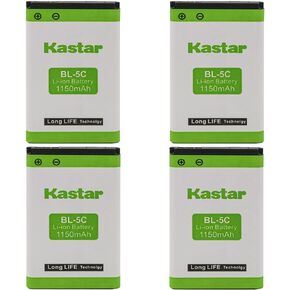 Kastar BL-5C Battery 4-Pack Replacement for Doro 2414 2415 2424 DFC-0150 Domo, Freesty, Freesty l2, EP-802, Funktel D11, Funktel FC11, Vertical CP2001 IP DECT, Vertical RTX CT8010 in Saudi Arabia