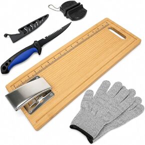 Fish Cleaning Board18in, Fish Fillet Board with Clamp Fillet Knife Gloves in Saudi Arabia