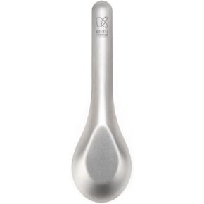 KEITH Titanium Ti5316 Small Spoon, Deep Bowl Design, Grade 1 Pure Titanium Spoon for Soup, Dessert, Rice, Yogurt, Camping & Everyday Use in Kuwait