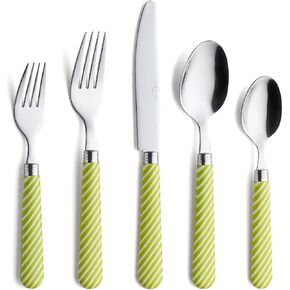 ANNOVA Silverware Set 20 Pieces Stainless Steel Cutlery Color Handle Flatware - 4 x Dinner Knife; 4 x Dinner Fork; 4 x Salad fork; 4 x Tablespoon; 4 x Teaspoon (Mix Solid) in Kuwait