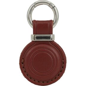 Toprank Leather AirTag Holder Keychain – Full Grain Leather Case Compatible with Apple AirTag, Hidden Secure Design, Slim Protective Cover (Navy Blue) in Kuwait