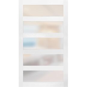 S&Z TOPHAND® 50 بوصة × 80 بوصة زجاج MDF BarnDoor، سطح PVC، تجميع بسيط يمكنك صنعه بنفسك. الباب فقط، لا يوجد مجموعة أدوات منزلقة. in Kuwait