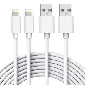 3 قطع كابل شاحن iPhone معتمد من MFi بطول 6 أقدام أحمر وأسود in Kuwait