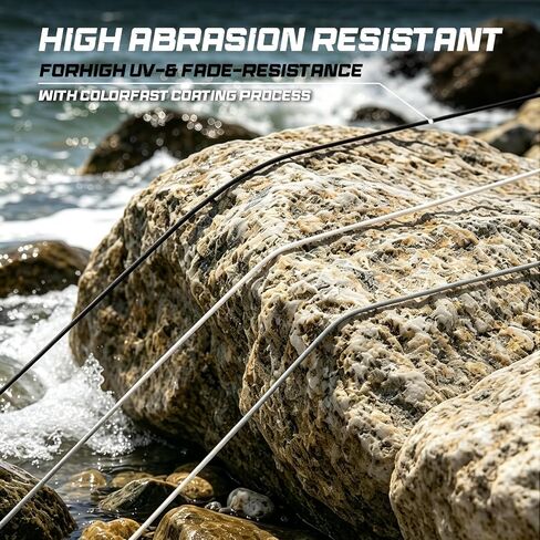 Aura Braided Fishing Line - Pro Power - Abrasion Resistant - Zero Stretch - Rainbow Colored Braid Superline for Extra Visibility in Kuwait
