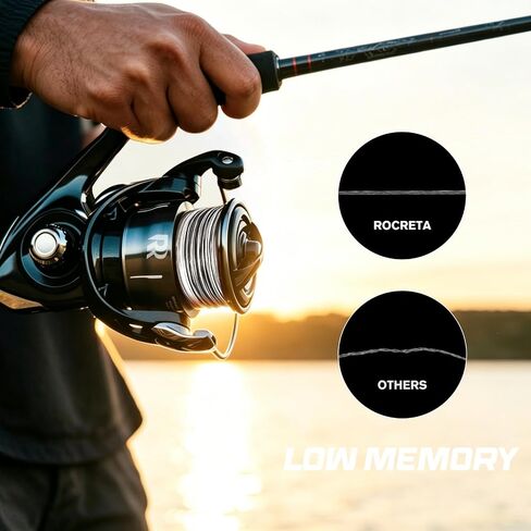 Aura Braided Fishing Line - Pro Power - Abrasion Resistant - Zero Stretch - Rainbow Colored Braid Superline for Extra Visibility in Kuwait