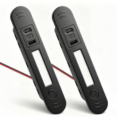 منفذ USB RV للتركيب على الحائط بقدرة 12 فولت، ومنافذ USB-A وType-C، وإضاءة ليلية LED مدمجة in Kuwait