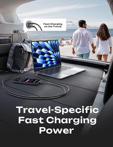 LISEN 90W USB C Car Charger & 240W C-C Cable [6.6FT, 2-Pack] in Kuwait