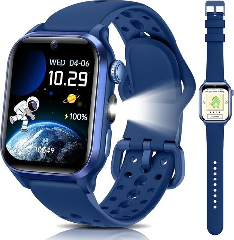 RUXINGX Kids Smart Watch No APP, 1.52" Smart Watch Fitness Trackers (Blue) in Kuwait