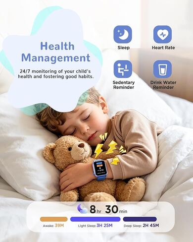 RUXINGX Kids Smart Watch No APP, 1.52" Smart Watch Fitness Trackers (Blue) in Kuwait
