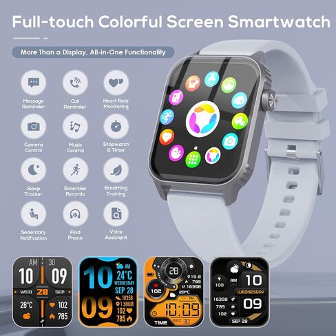 Smart Watch for Men, 120 Sports Modes Smartwatch with 1.83" HD, Alexa Built-in, Heart Rate/Sleep Monitor, IP67 Waterproof, Bluetooth Call & Music Control Fitness Watch for iPhone/Android (Gray) in Saudi Arabia