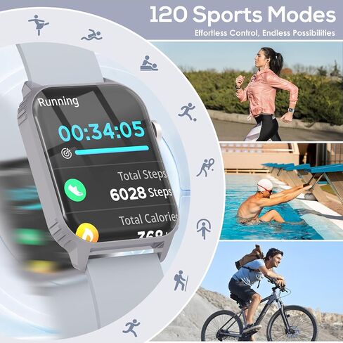 Smart Watch for Men, 120 Sports Modes Smartwatch with 1.83" HD, Alexa Built-in, Heart Rate/Sleep Monitor, IP67 Waterproof, Bluetooth Call & Music Control Fitness Watch for iPhone/Android (Gray) in Saudi Arabia